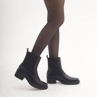 STIVALETTO TEXANO ELASTICI NERO 