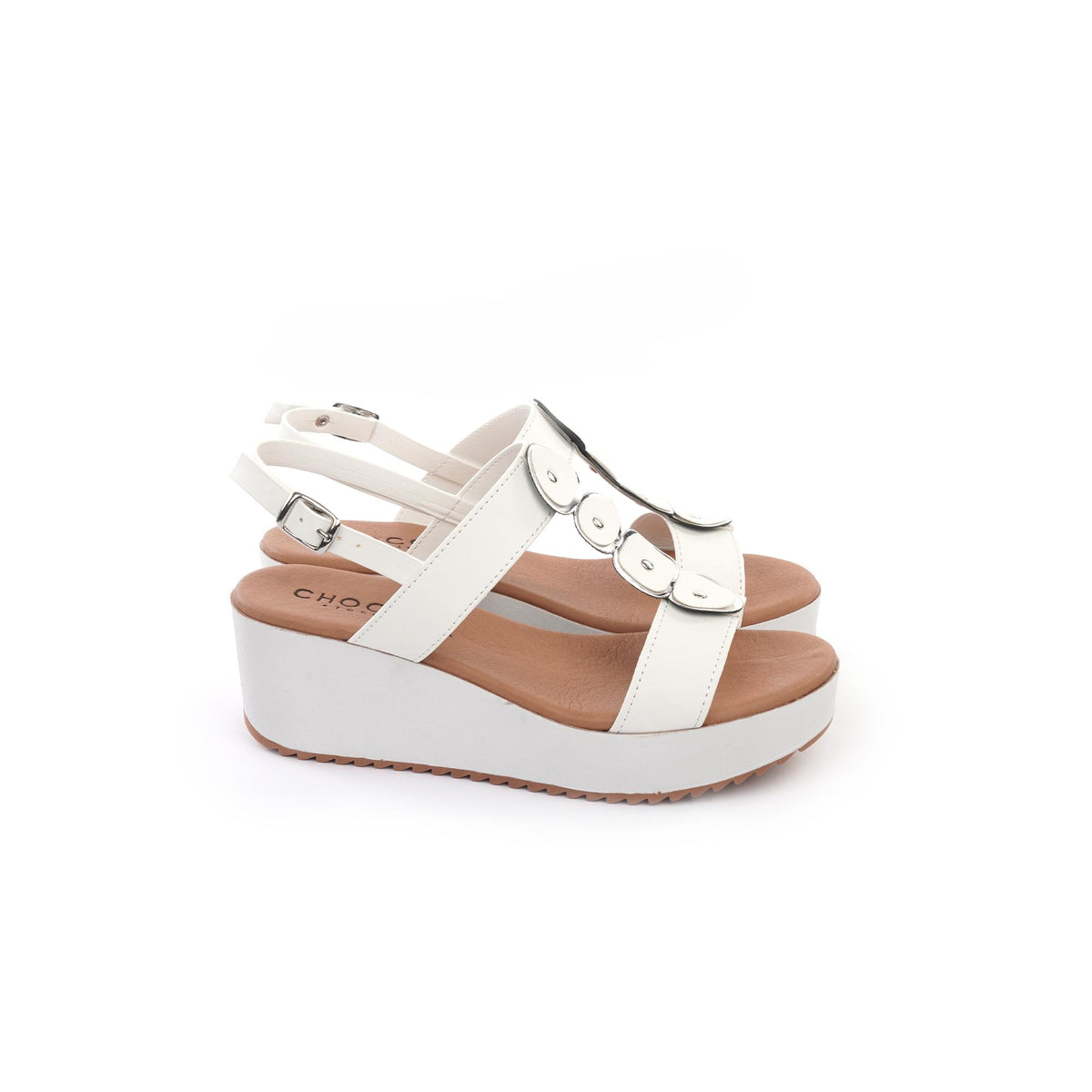 SANDALO  ZEPPA SHAPES BIANCO<BR/> 
