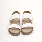 SANDALO VELCRO VERA PELLE BIANCO 