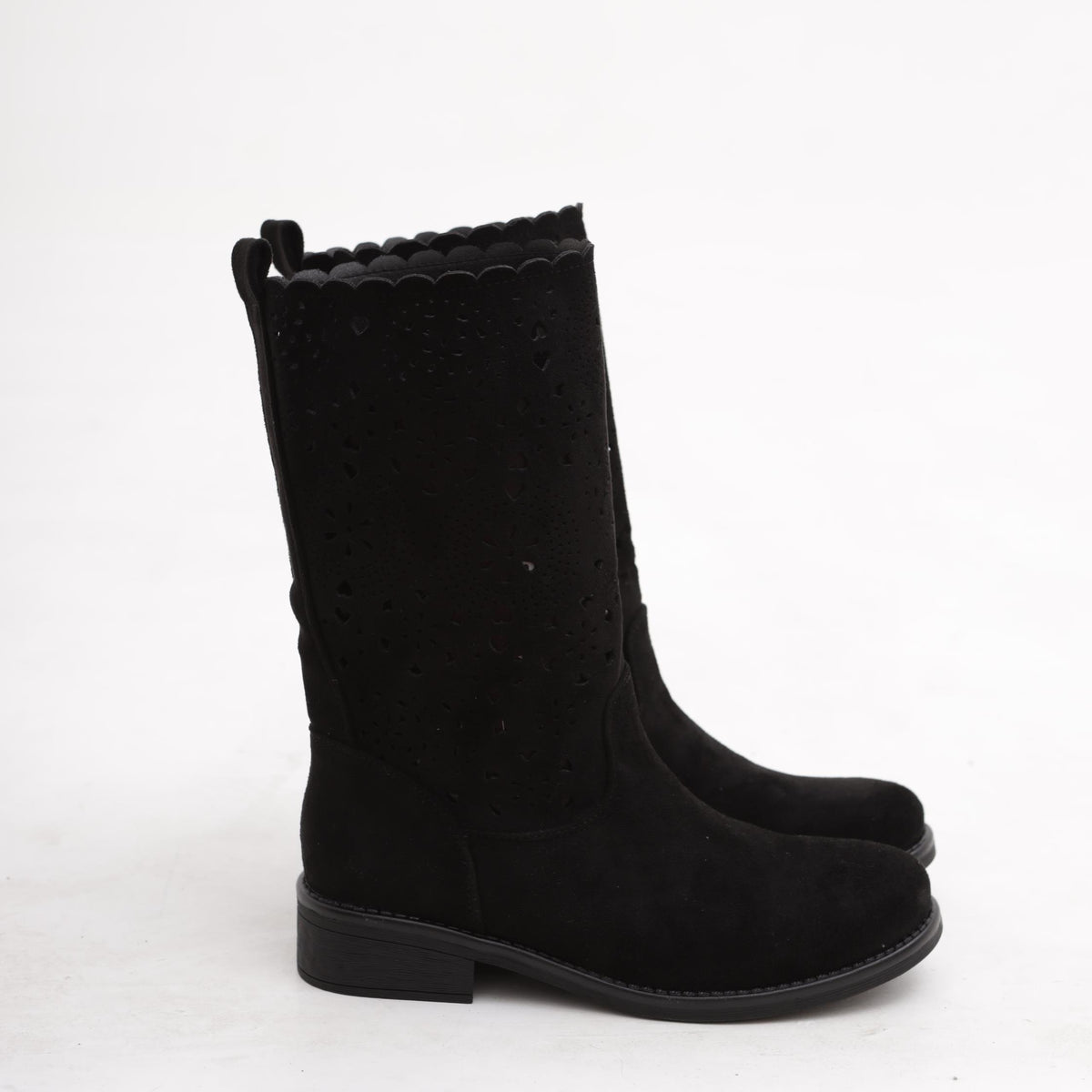 STIVALETTI TRAFORATI NERO<BR/> 