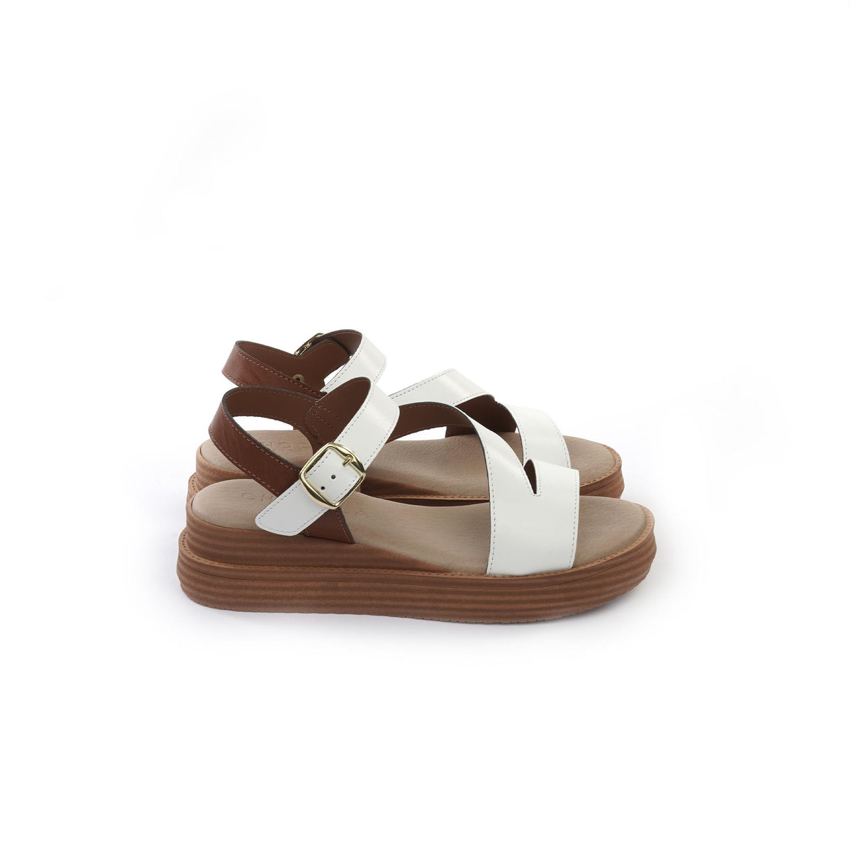 SANDALO ZEPPA FASCE Z BIANCO<BR/><BR/> 