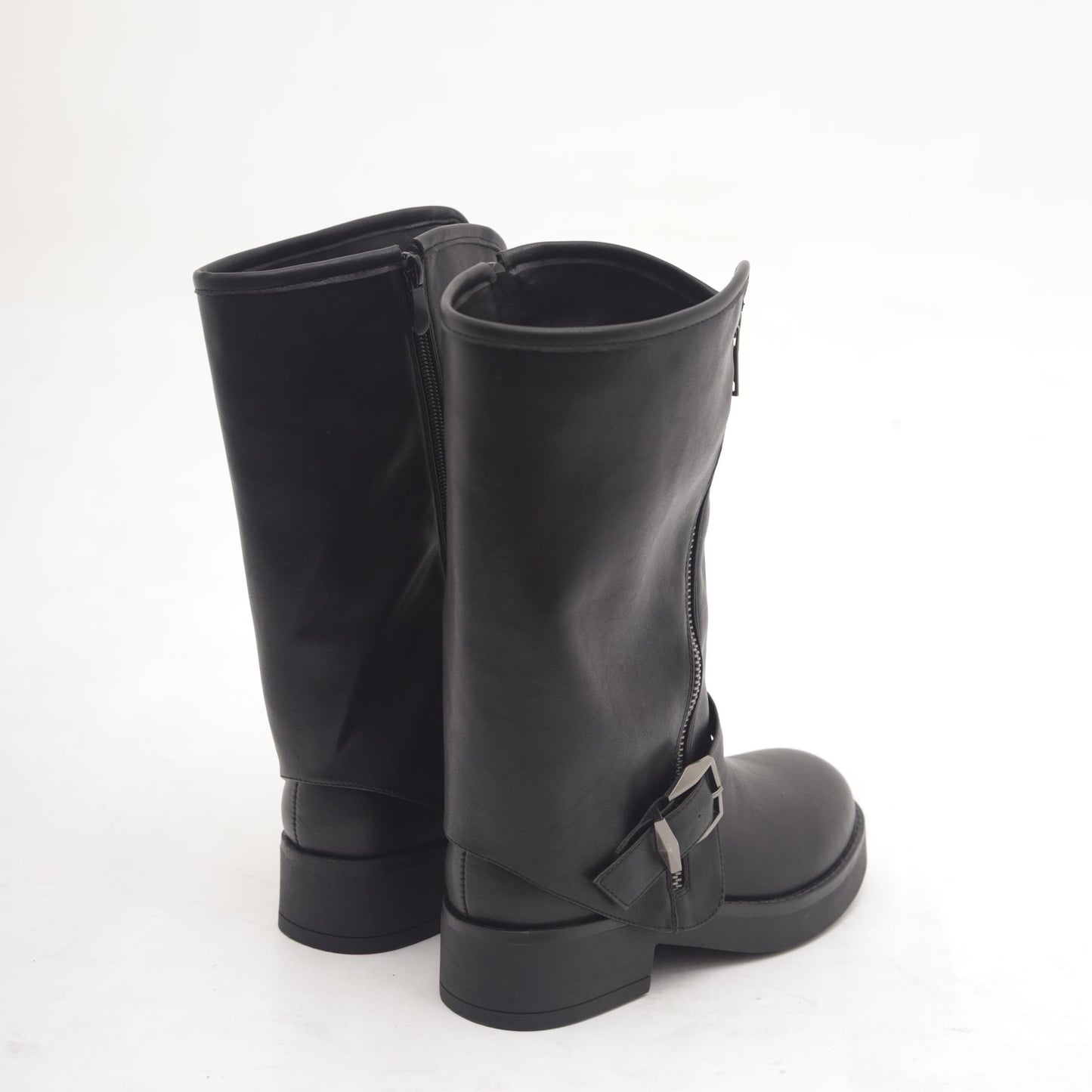 STIVALE BIKER ZIP NERO 