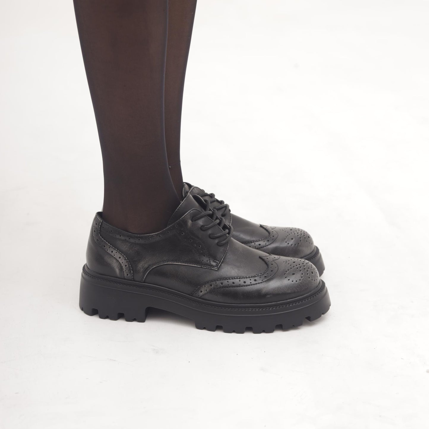 OXFORD SUOLA ALTA NERO 
