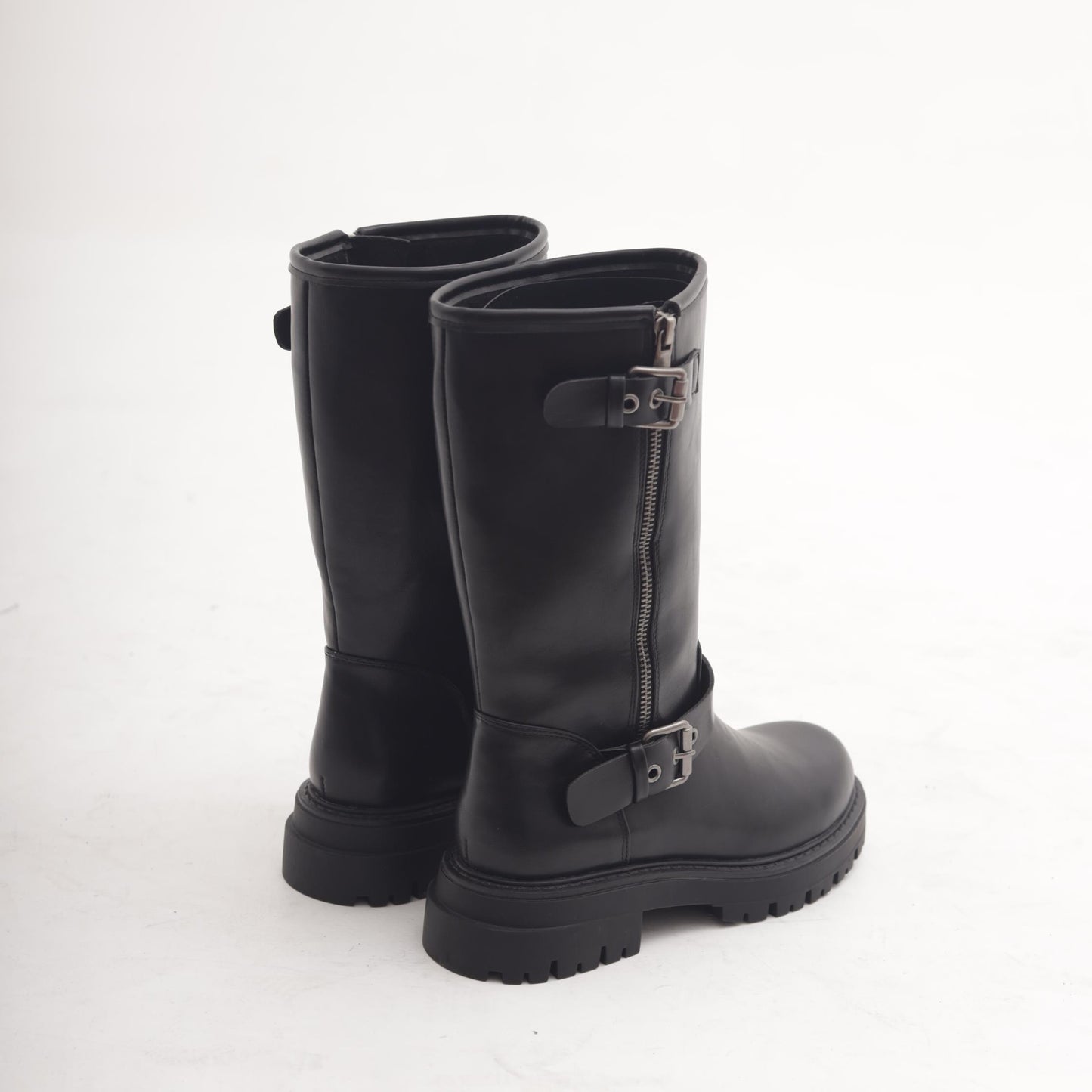 BIKER CON ZIP ESTERNA NERO 