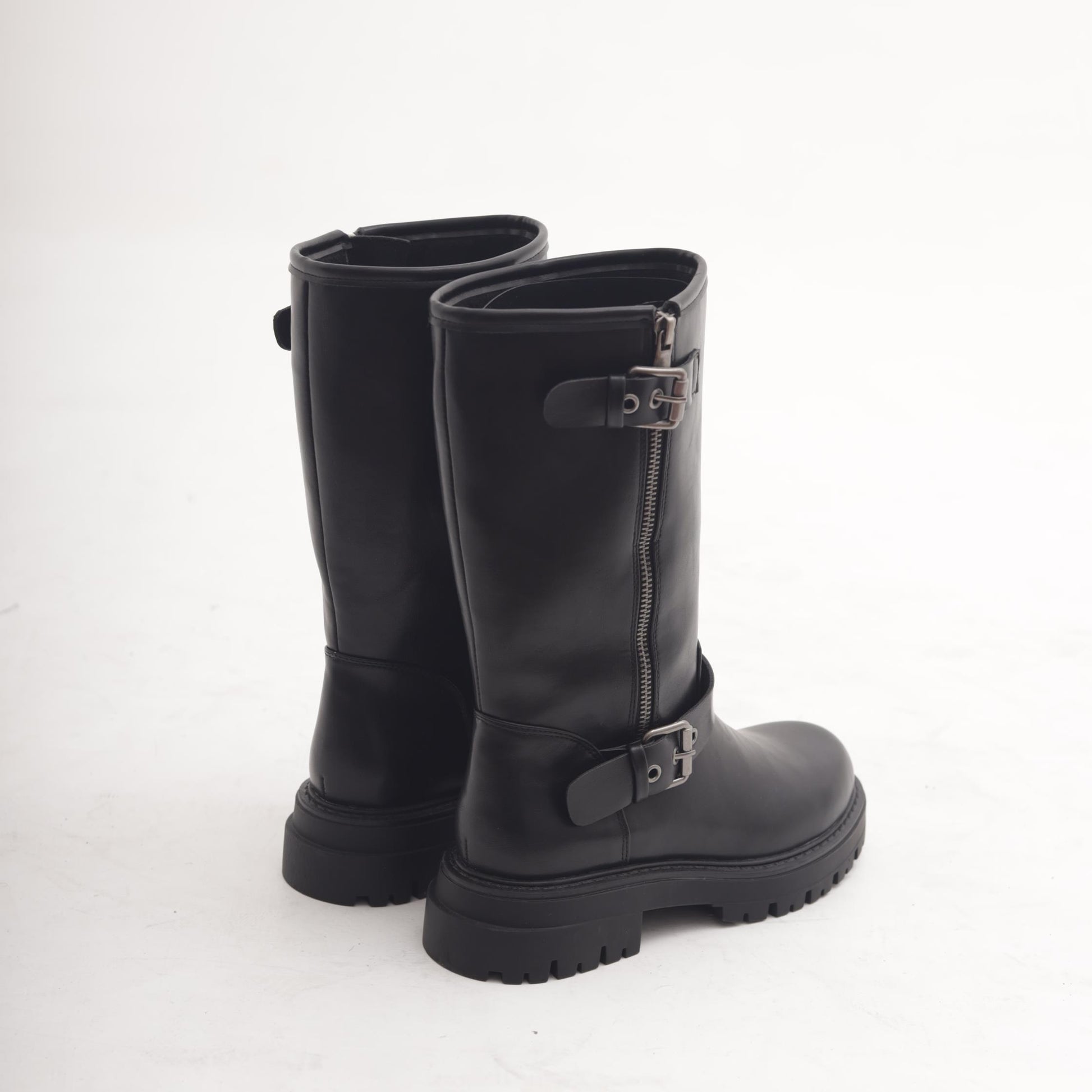 BIKER CON ZIP ESTERNA NERO 