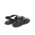 SANDALO FLAT SHAPES NERO<BR/> 