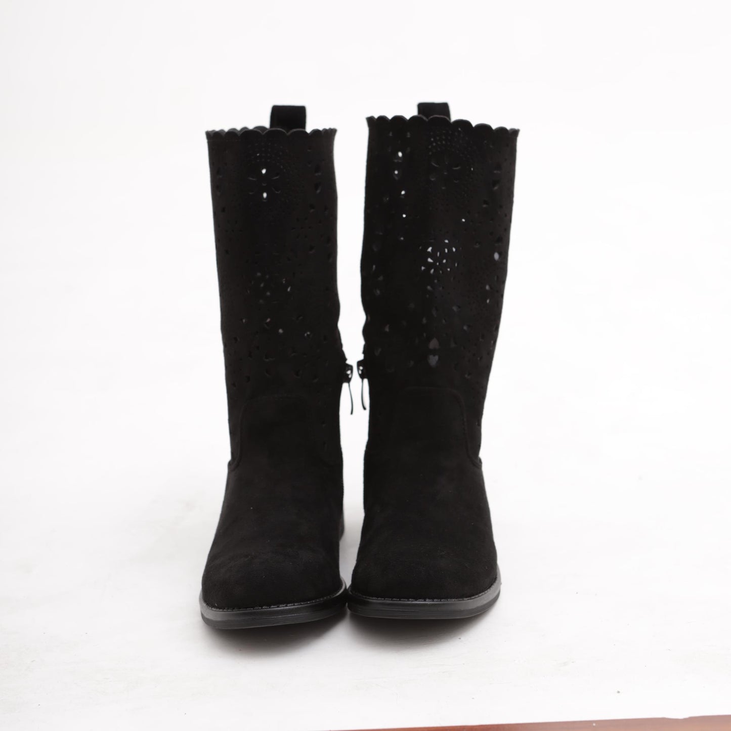 STIVALETTI TRAFORATI NERO<BR/> 