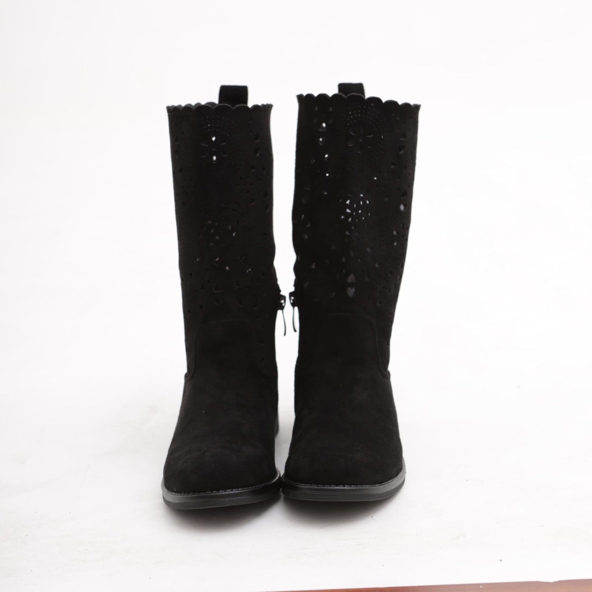 STIVALETTI TRAFORATI NERO<BR/> 