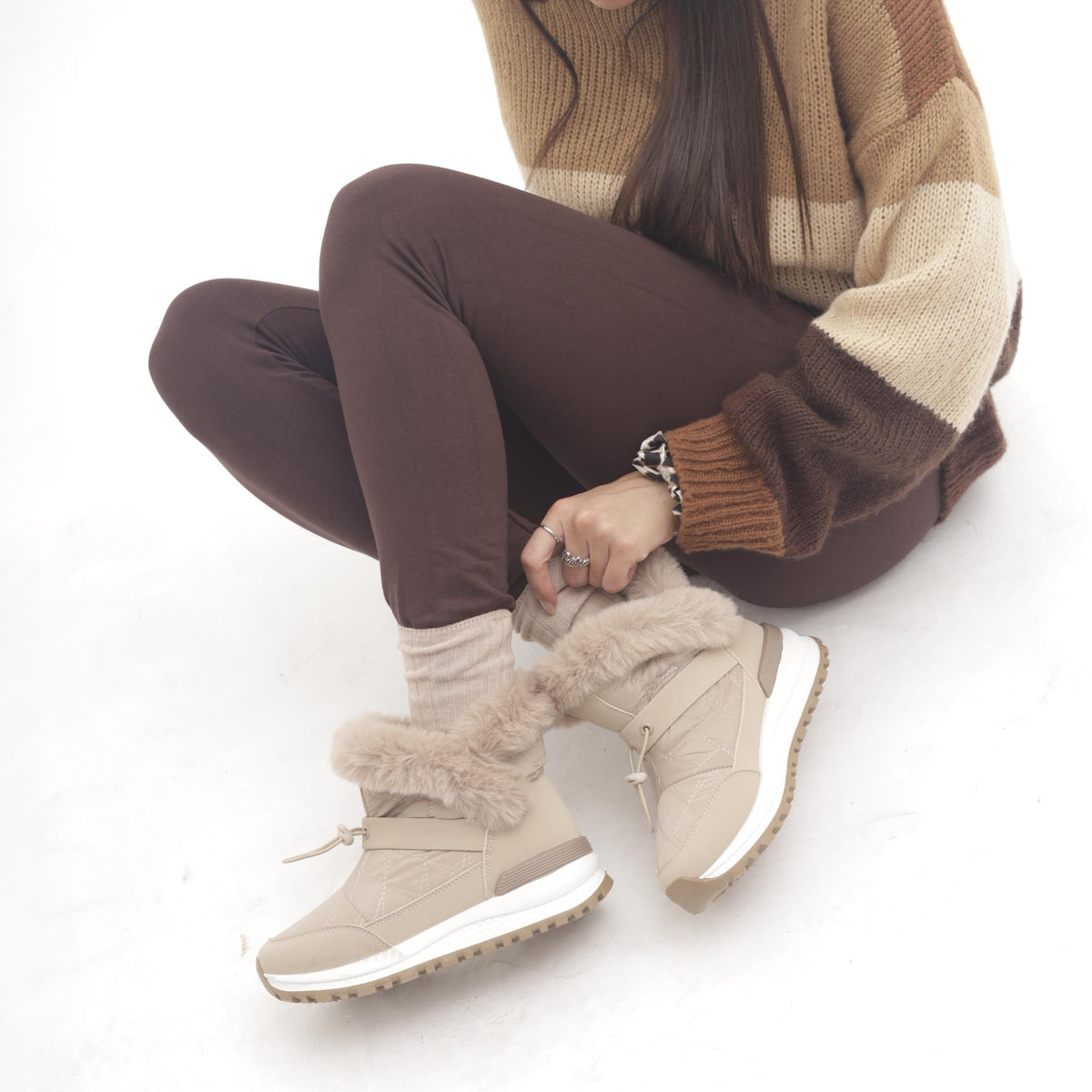 STIVALETTO SNEAKERS RUNNING TORTORA 