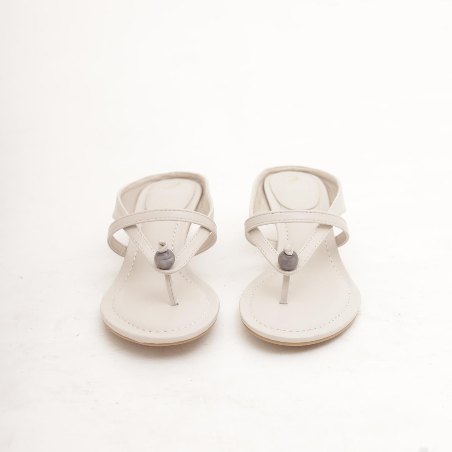 SANDALO INFRADITO TACCO NODO BEIGE 