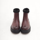 STIVALETTO CHELSEA BASSO FUR BORDEAUX 