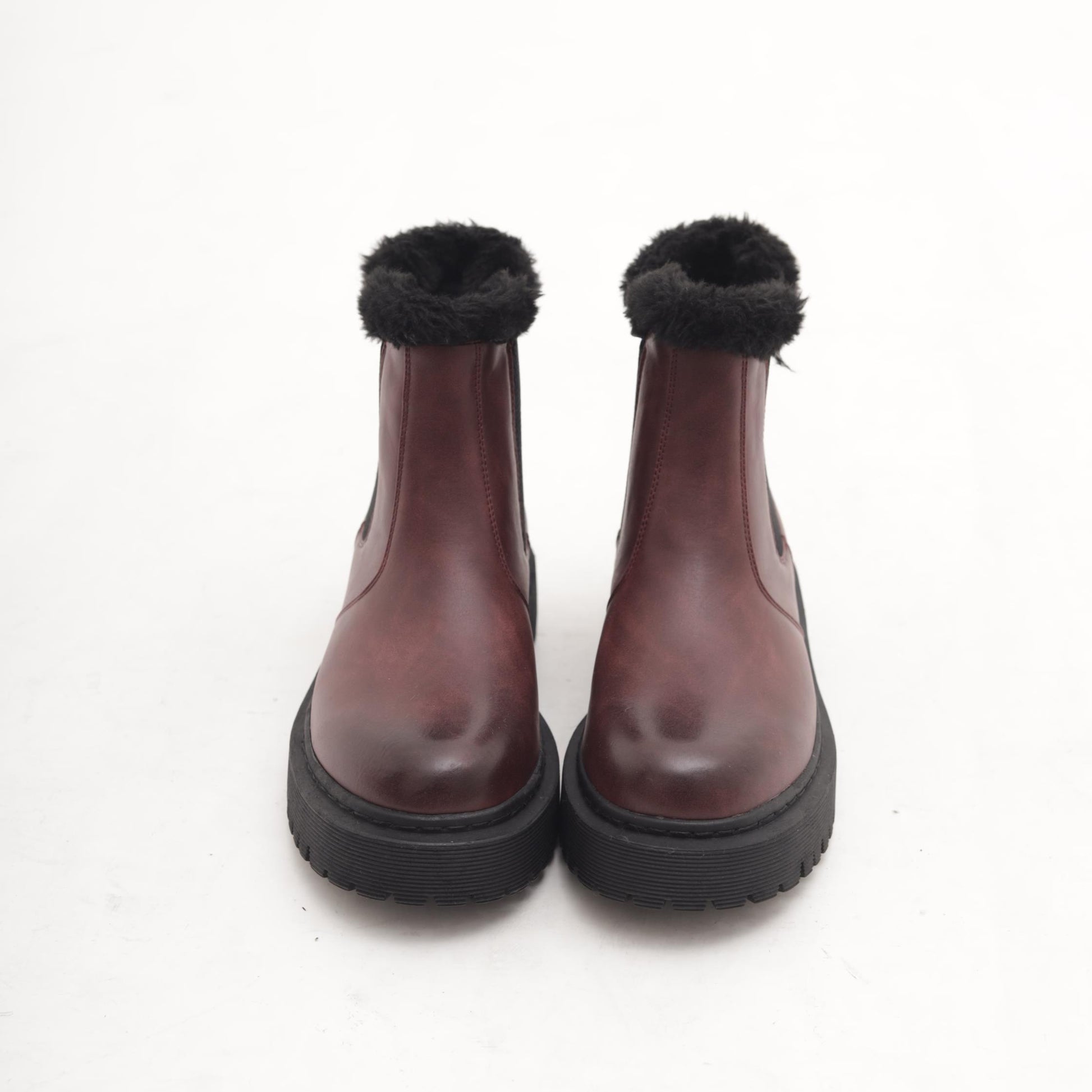 STIVALETTO CHELSEA BASSO FUR BORDEAUX 