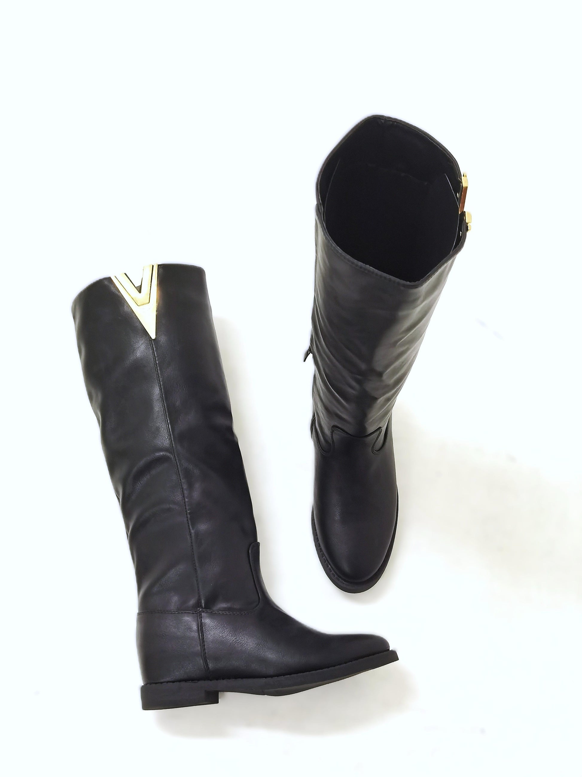 STIVALE ALTO DETTAGLIO V NERO LY81-7PUNE CHOCOLA