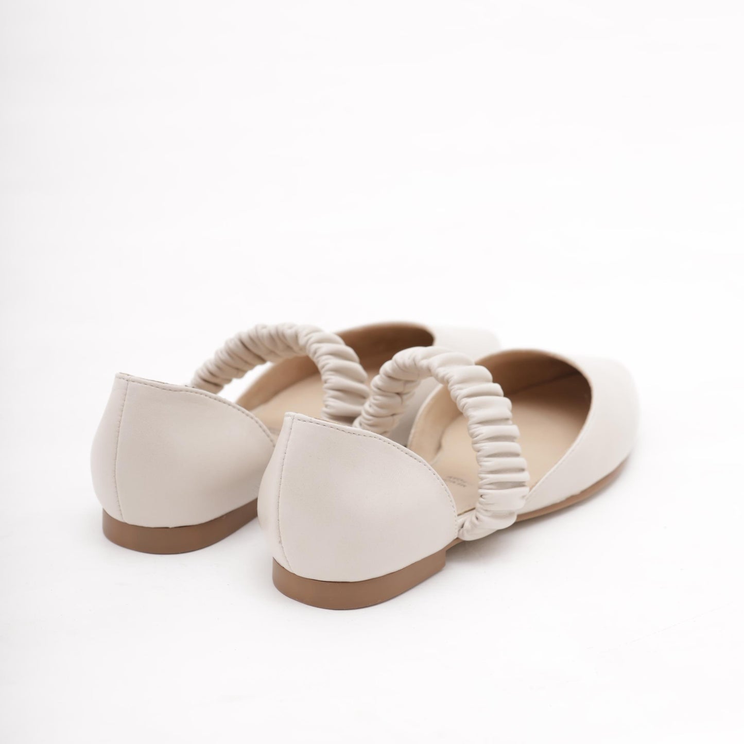 DECOLLETE D'ORSAY FLAT ELASTICO PANNA 