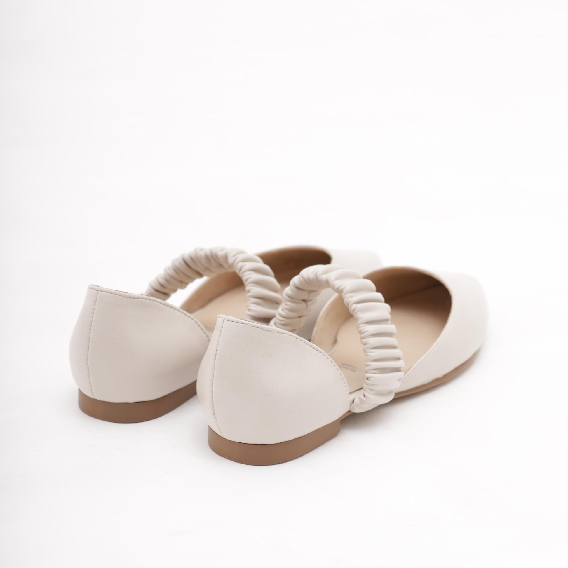 DECOLLETE D'ORSAY FLAT ELASTICO PANNA 