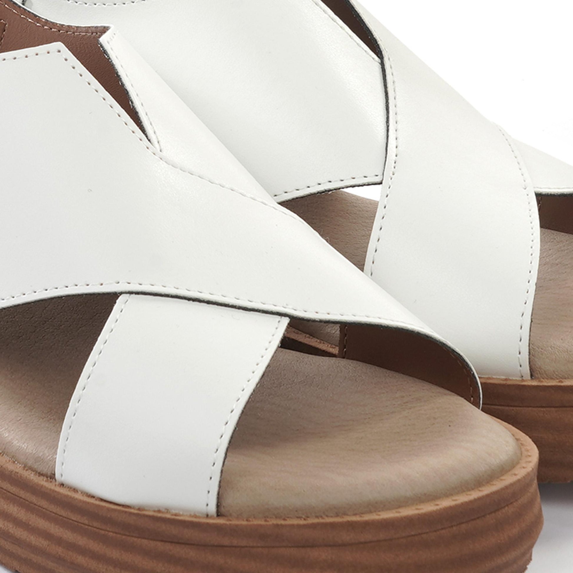 SANDALO ZEPPA FASCE INCROCIATE BIANCO<BR/><BR/> 