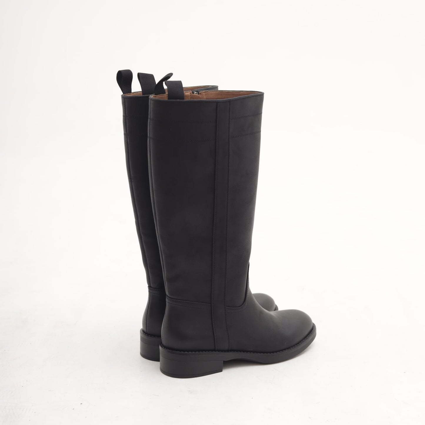STIVALE ALTO BACCHETTE E ZIP NERO 