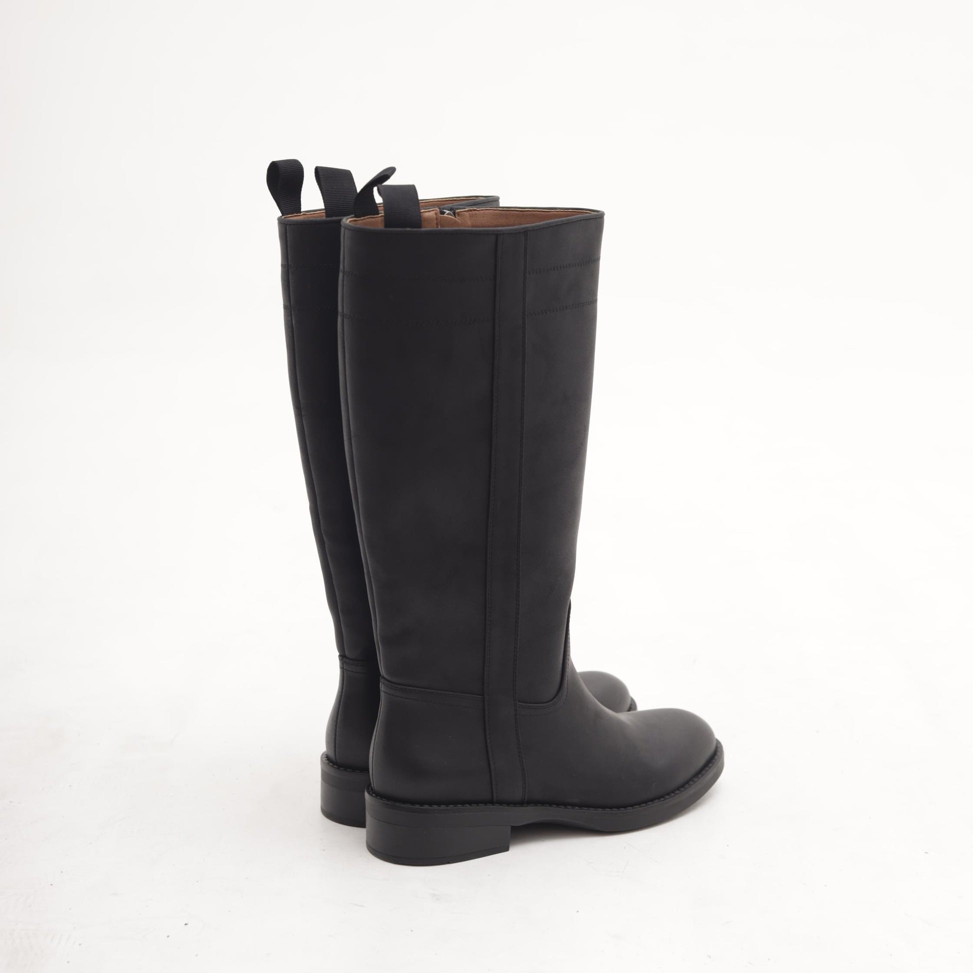 STIVALE ALTO BACCHETTE E ZIP NERO 