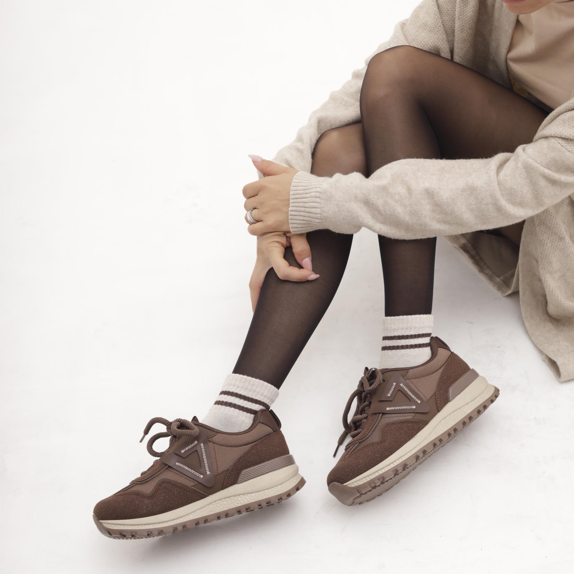 SNEAKERS RUNNING TRIANGLE TESTA DI MORO MP903-5PUTM CHOCOLA