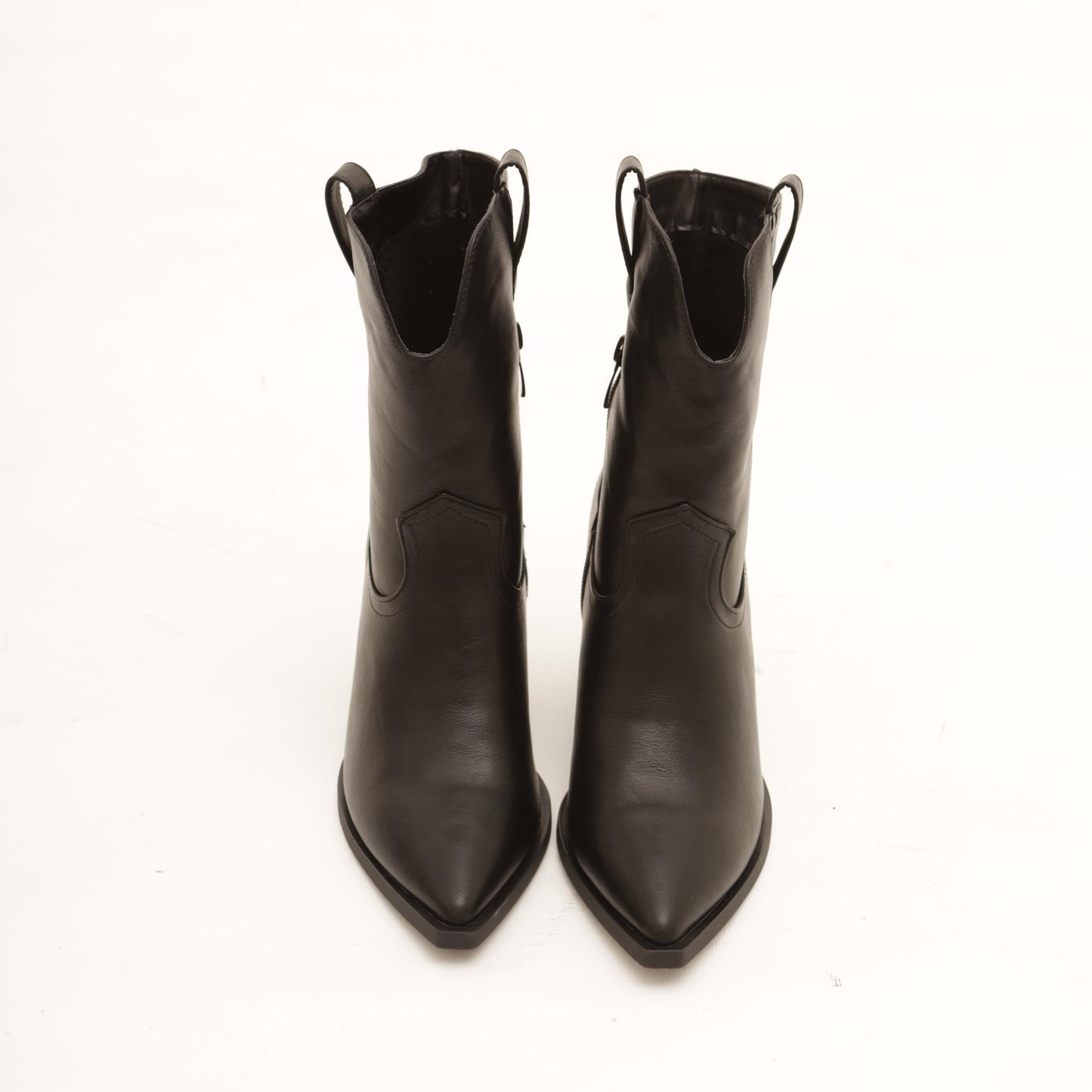 STIVALETTO TEXANO LISCIO NERO 
