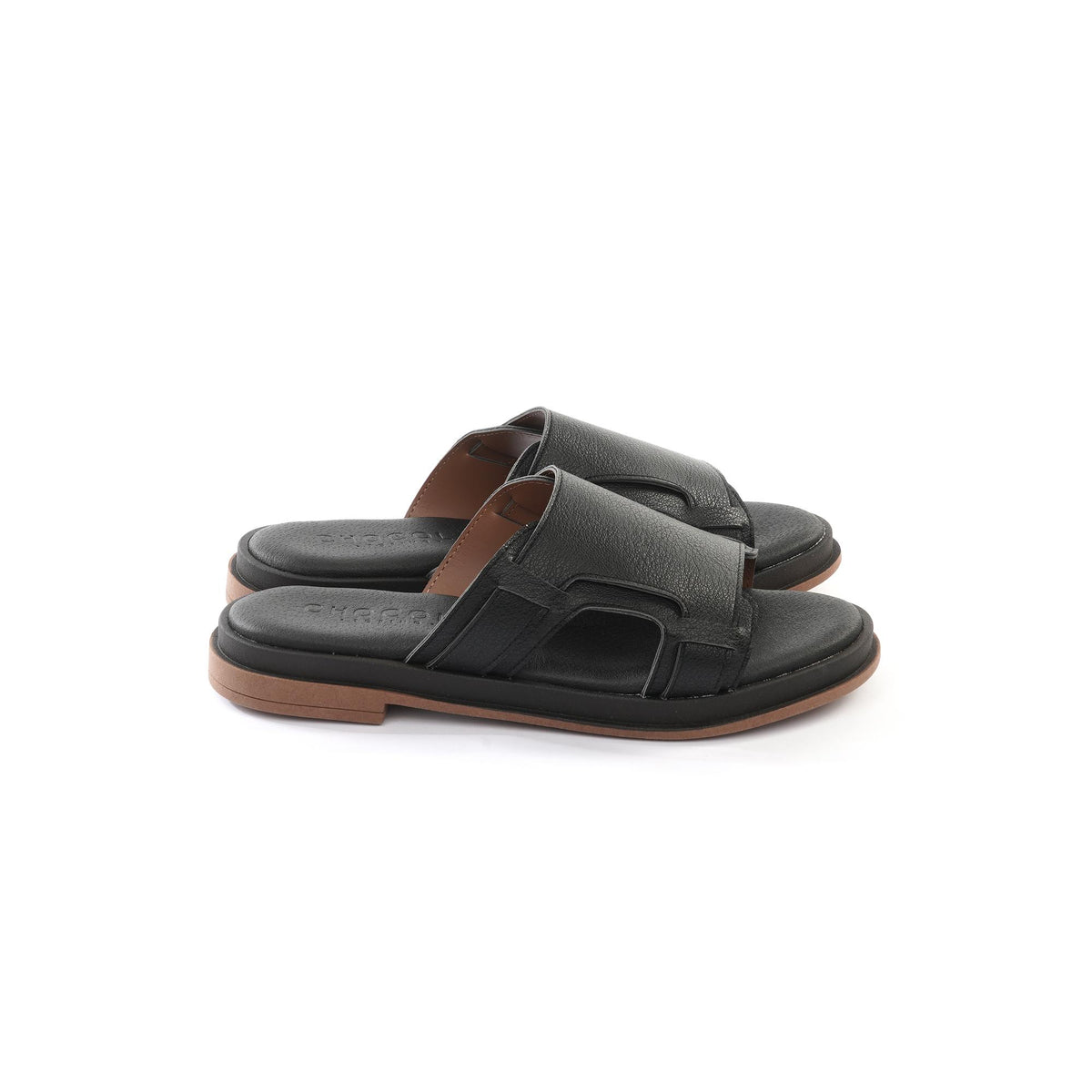 CIABATTINA FASCIONE NERO<BR/> 