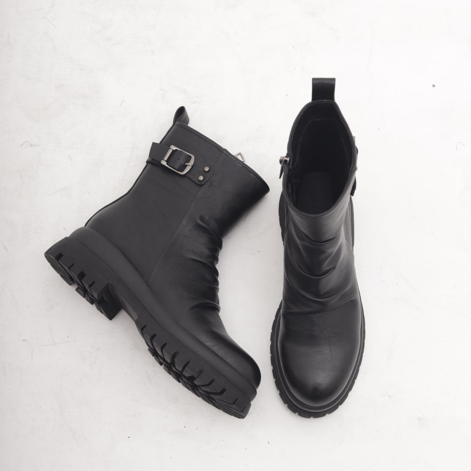 STIVALETTO ARRICCIATO NERO 