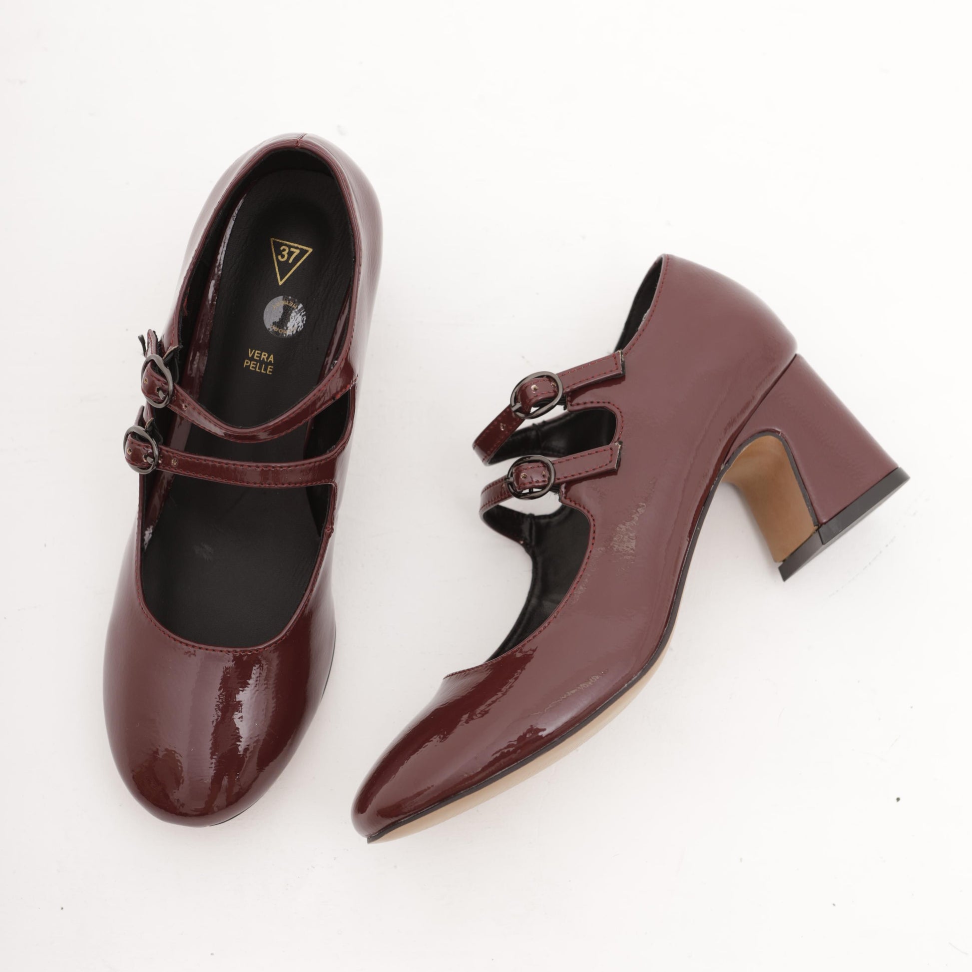 MARY JANE 2 CINTURINI PRUGNA MP70012-2VBR CHOCOLA