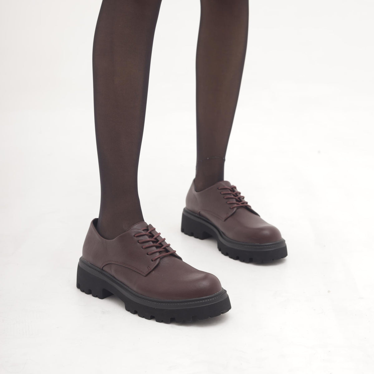 OXFORD SUOLA ALTA LISCIA BORDEAUX 