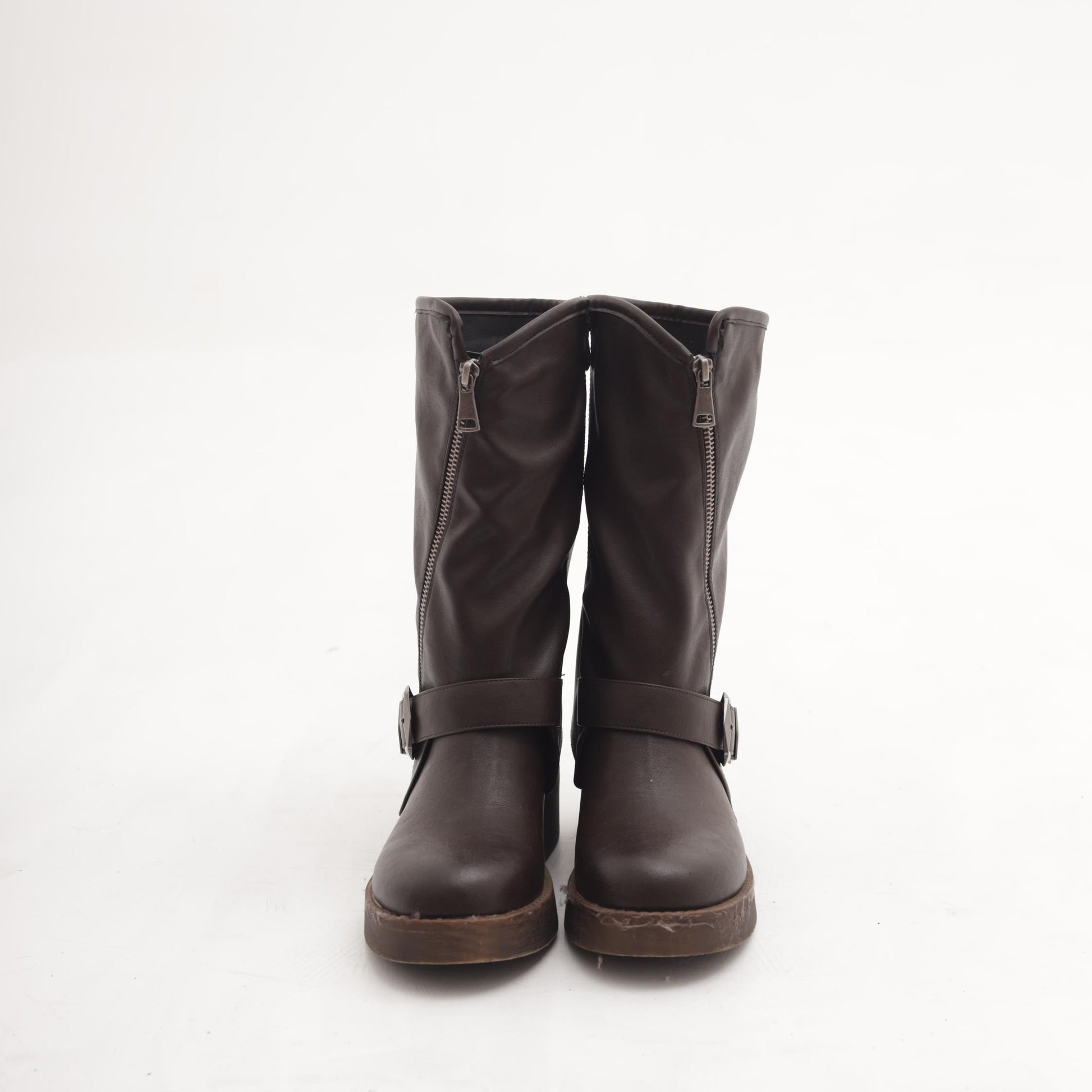 STIVALE BIKER ZIP TESTA DI MORO 