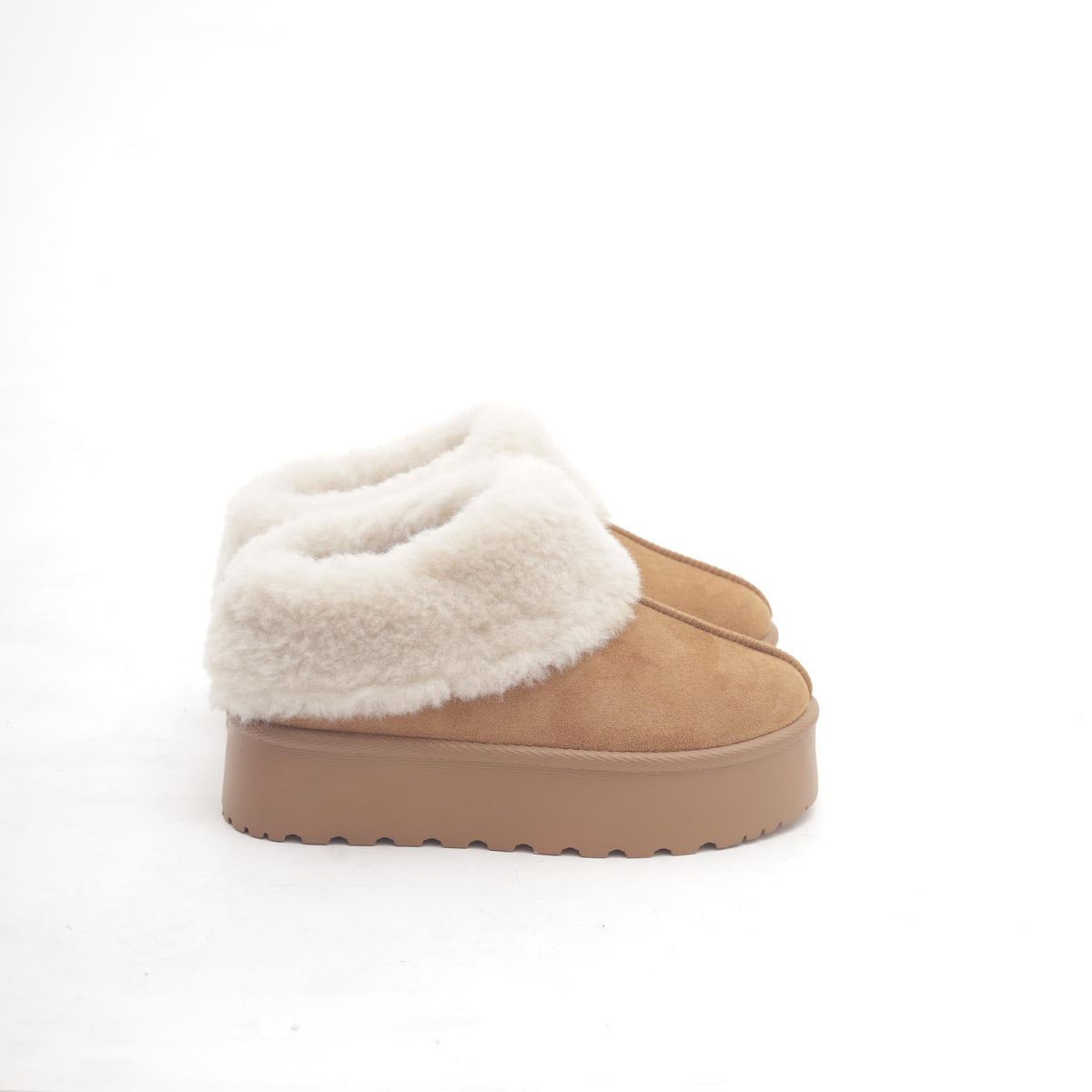 SLIPPER MAMMUT RISVOLTATO CUOIO 