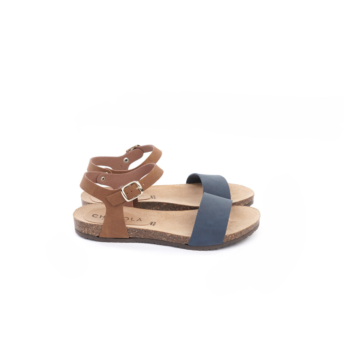SANDALO BIO FLAT FASCIA BLU<BR/> 