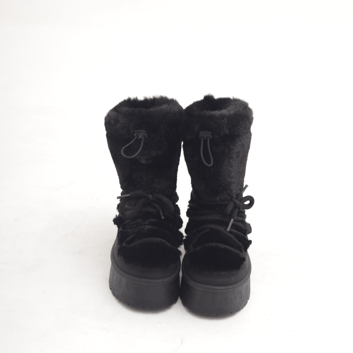 STIVALETTO MAMMUT LACCI FUR NERO 