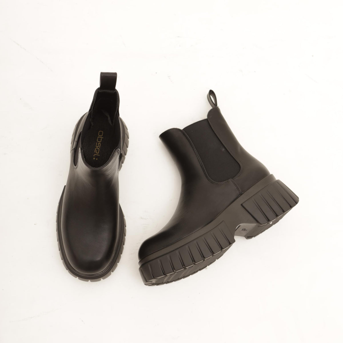 STIVALETTO CHELSEA BASSO PLATFORM NERO 