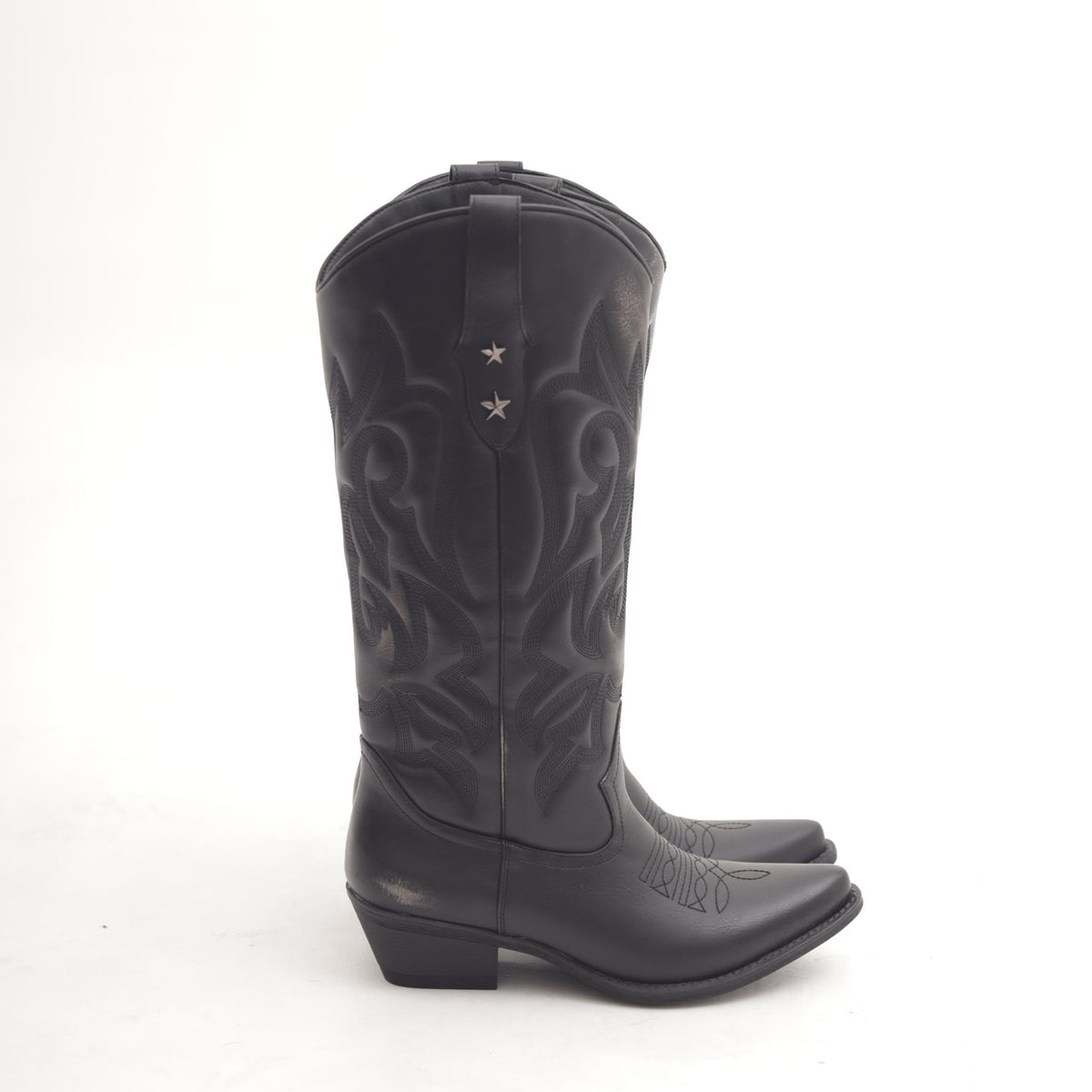 STIVALE CAMPEROS RICAMO STARS NERO 