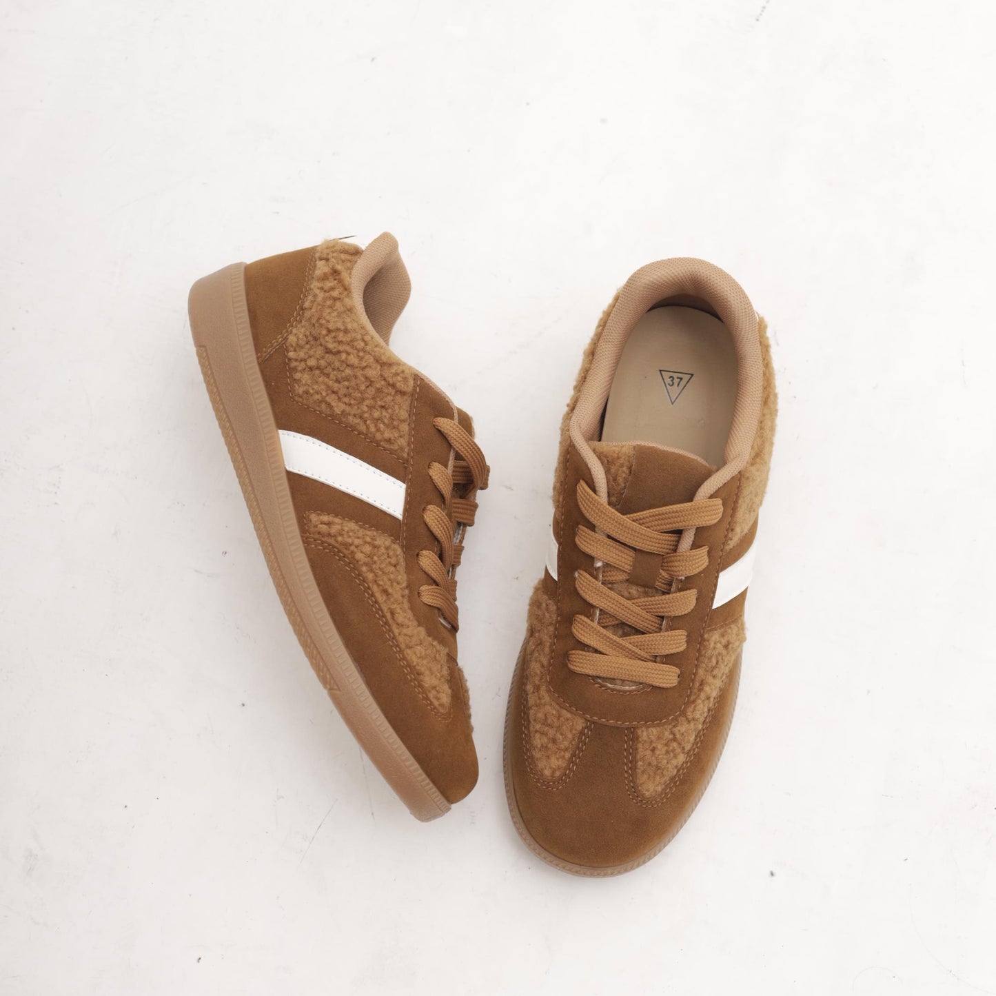 SNEAKERS FLAT FUR CUOIO 