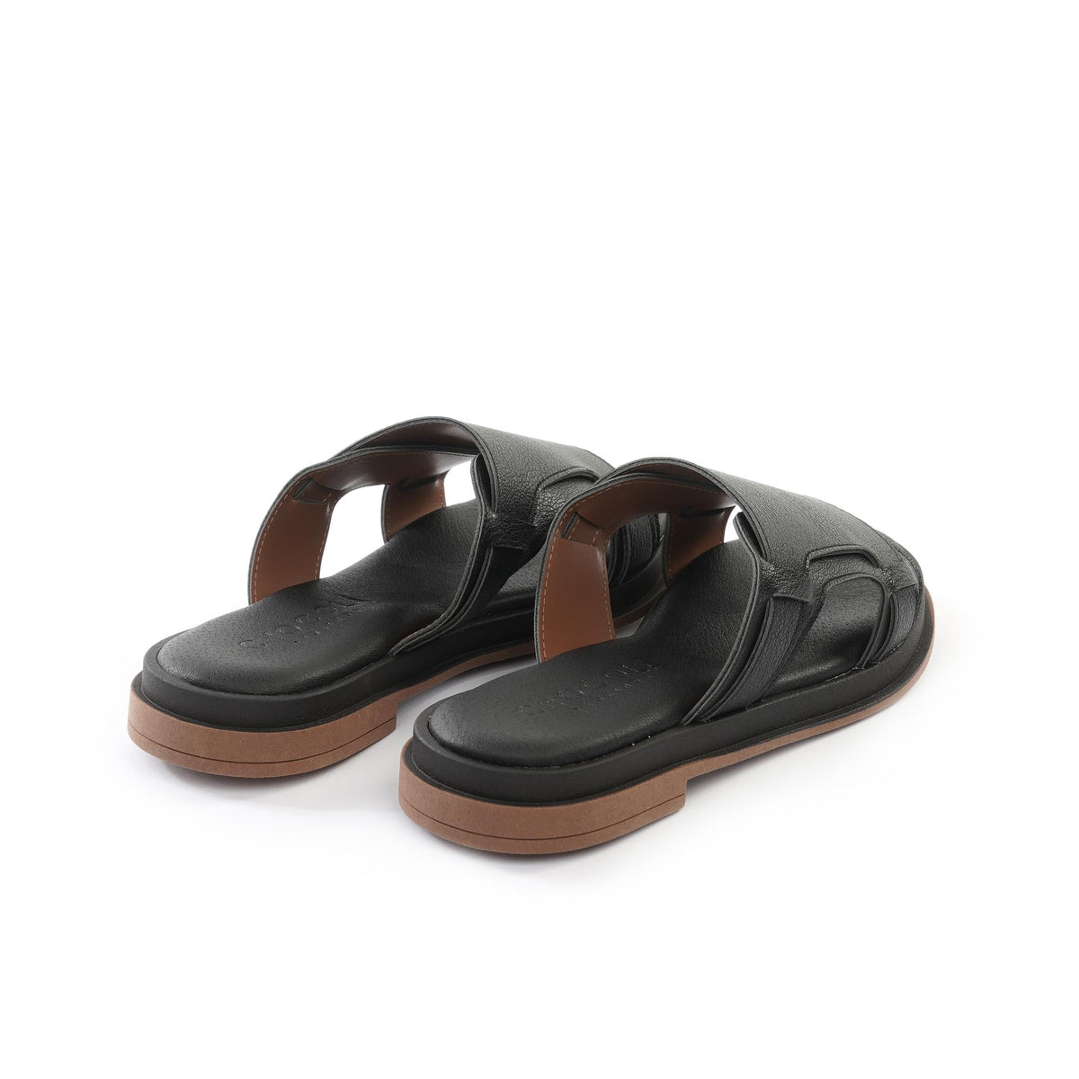 CIABATTINA FASCIONE NERO<BR/> 