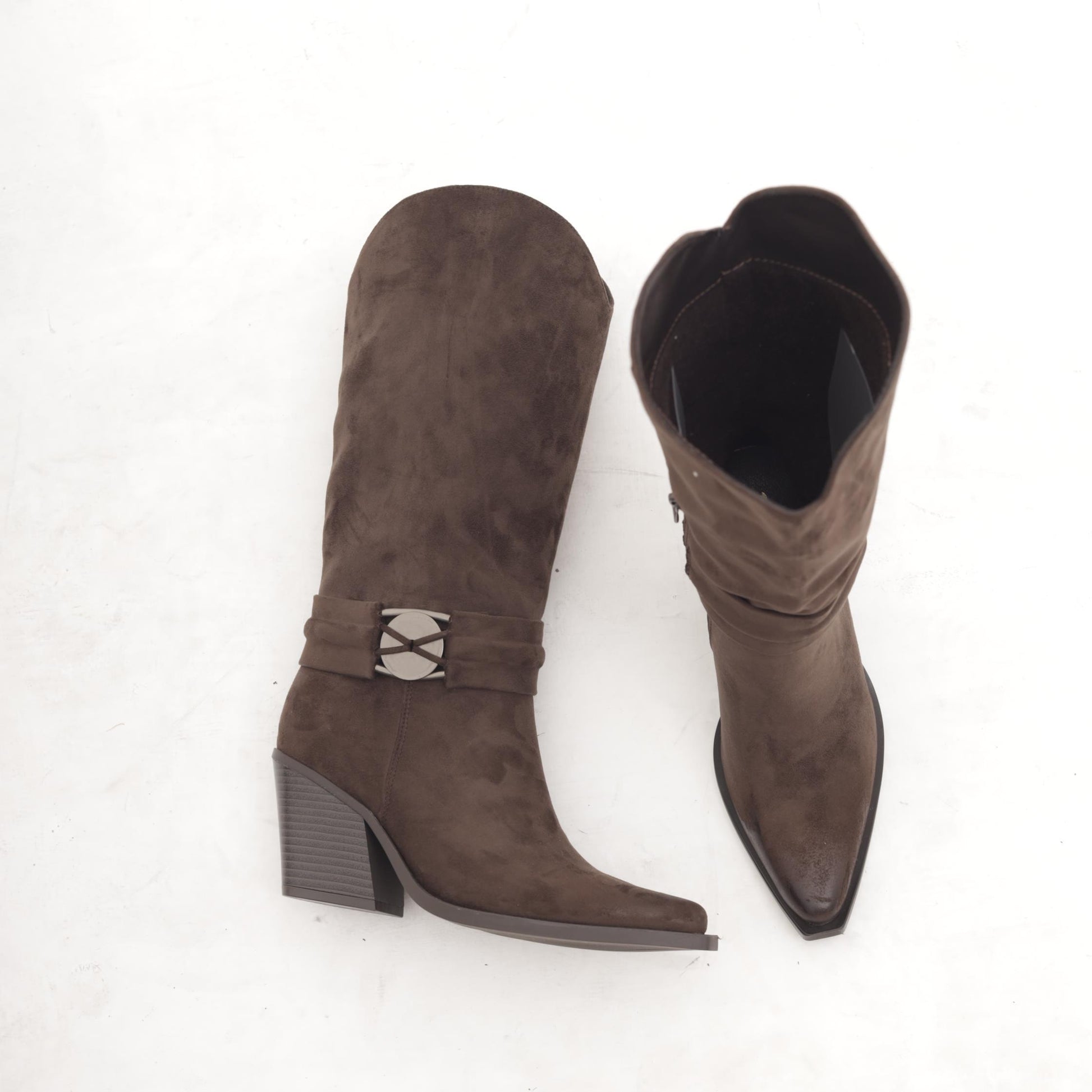 STIVALE TEXANO CINTURINO CAVIGLIA MARRONE MP2701-2MFMR CHOCOLA