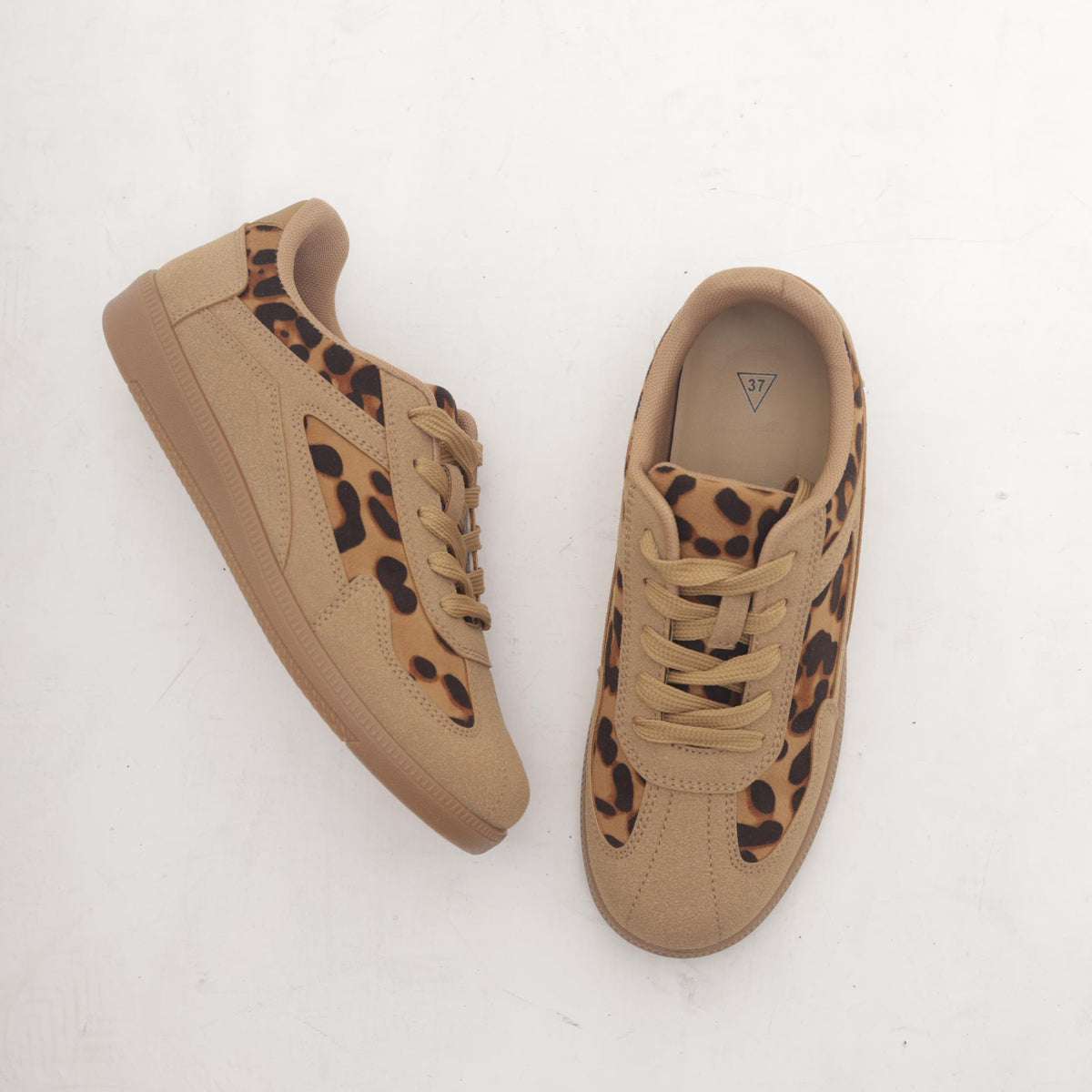 SNEAKERS FLAT ANIMALIER NERO 