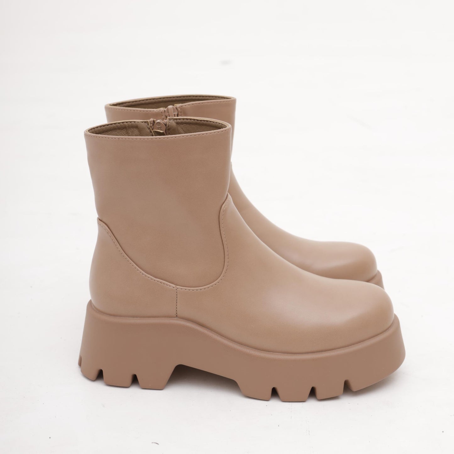 STIVALETTO CHUNKY LISCIO FANGO 