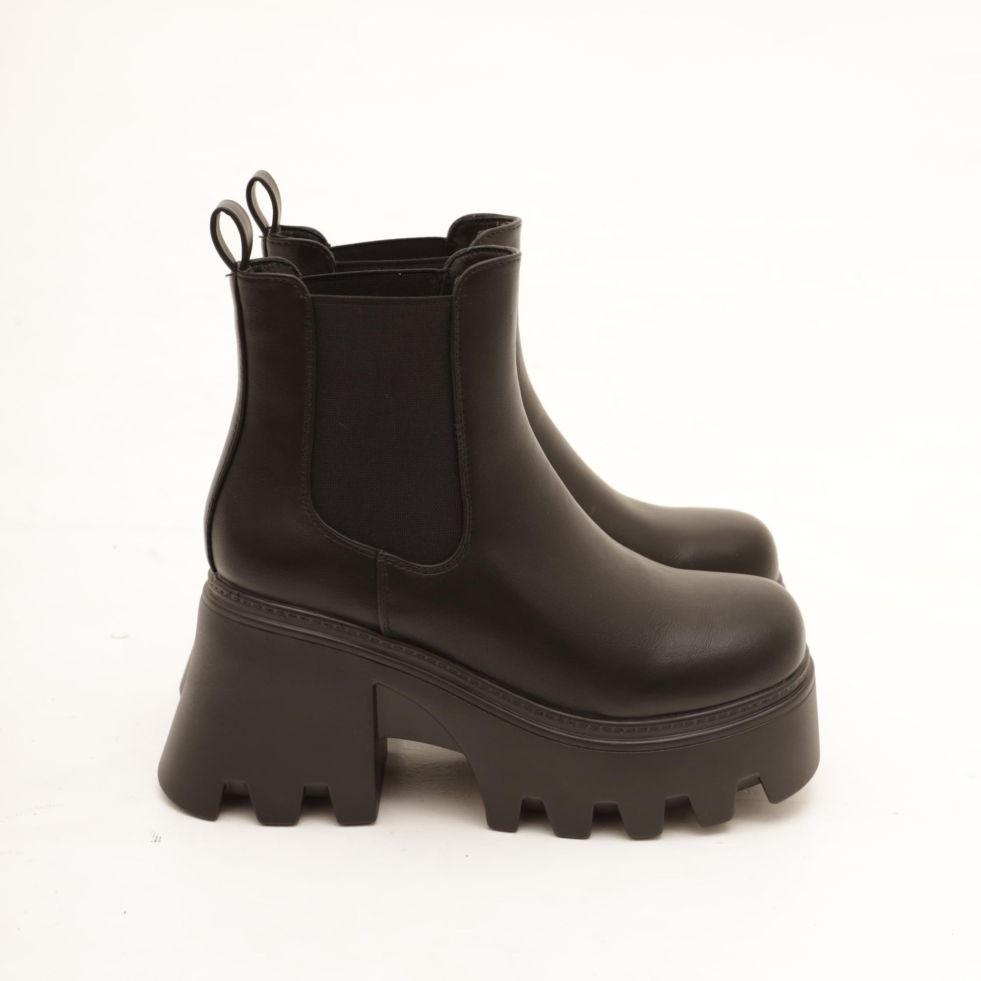 STIVALETTO ELASTICI BASSO PLATFORM NERO 