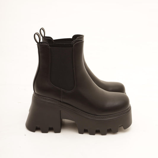 STIVALETTO ELASTICI BASSO PLATFORM NERO 