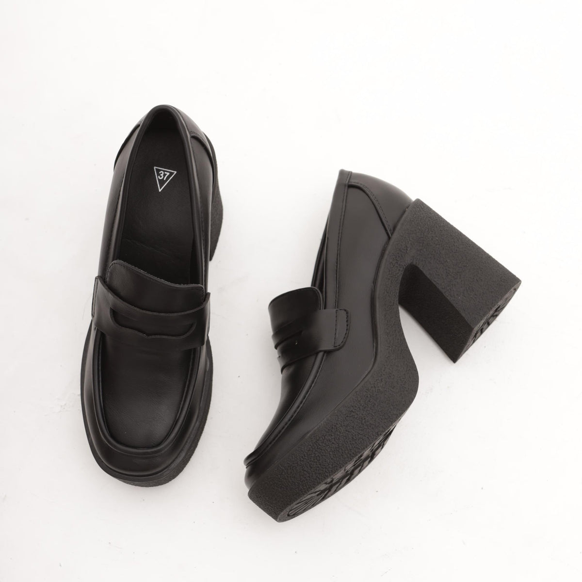 MOCASSINO CHUNKY LISCIO NERO 