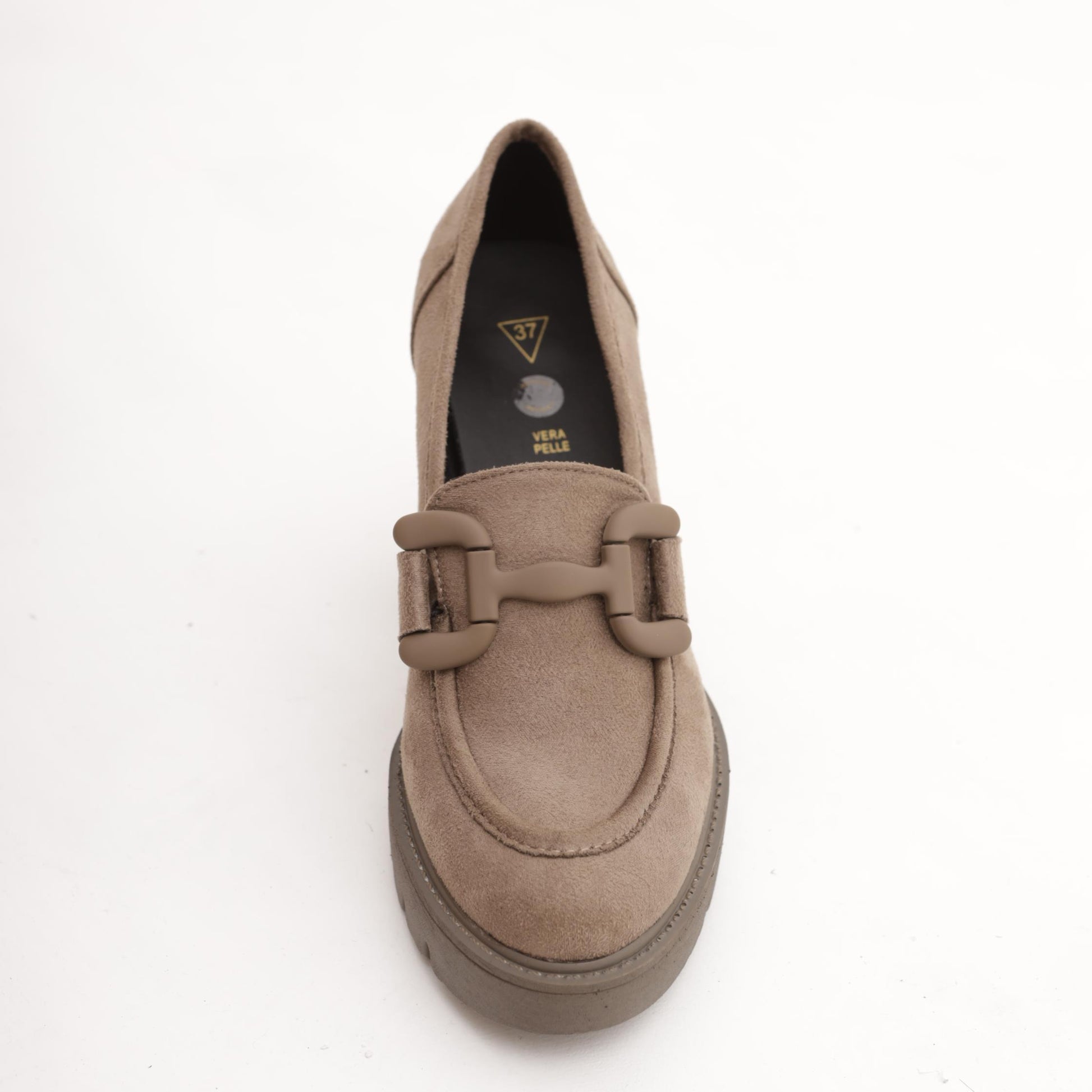 MOCASSINO PLATEAU MORSETTO TAUPE 