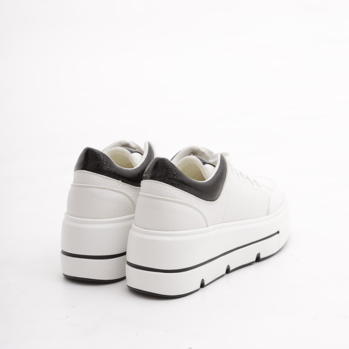 SNEAKERS FLATFORM BIANCO/NERO 