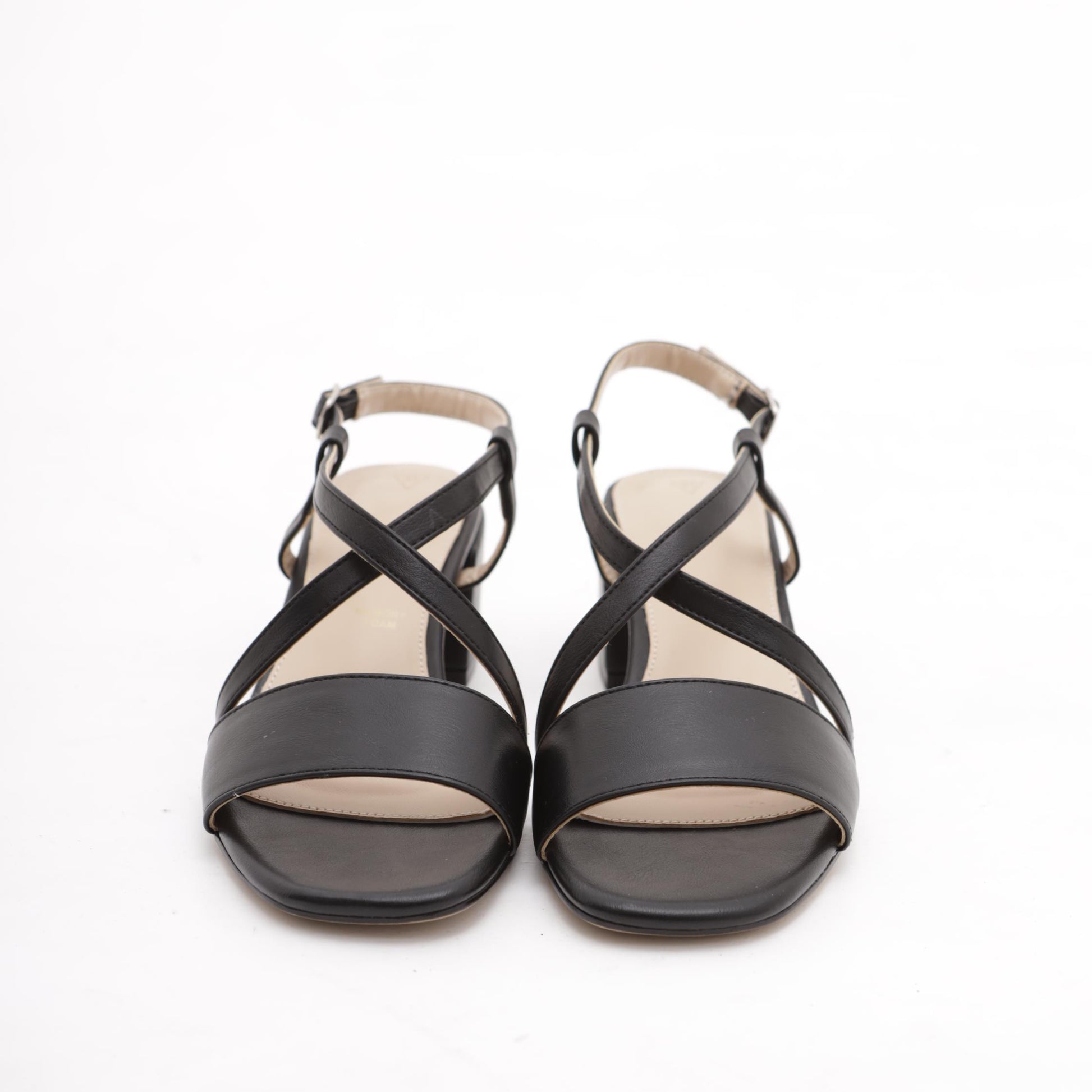 SANDALO FASCIA E INCROCIO NERO 