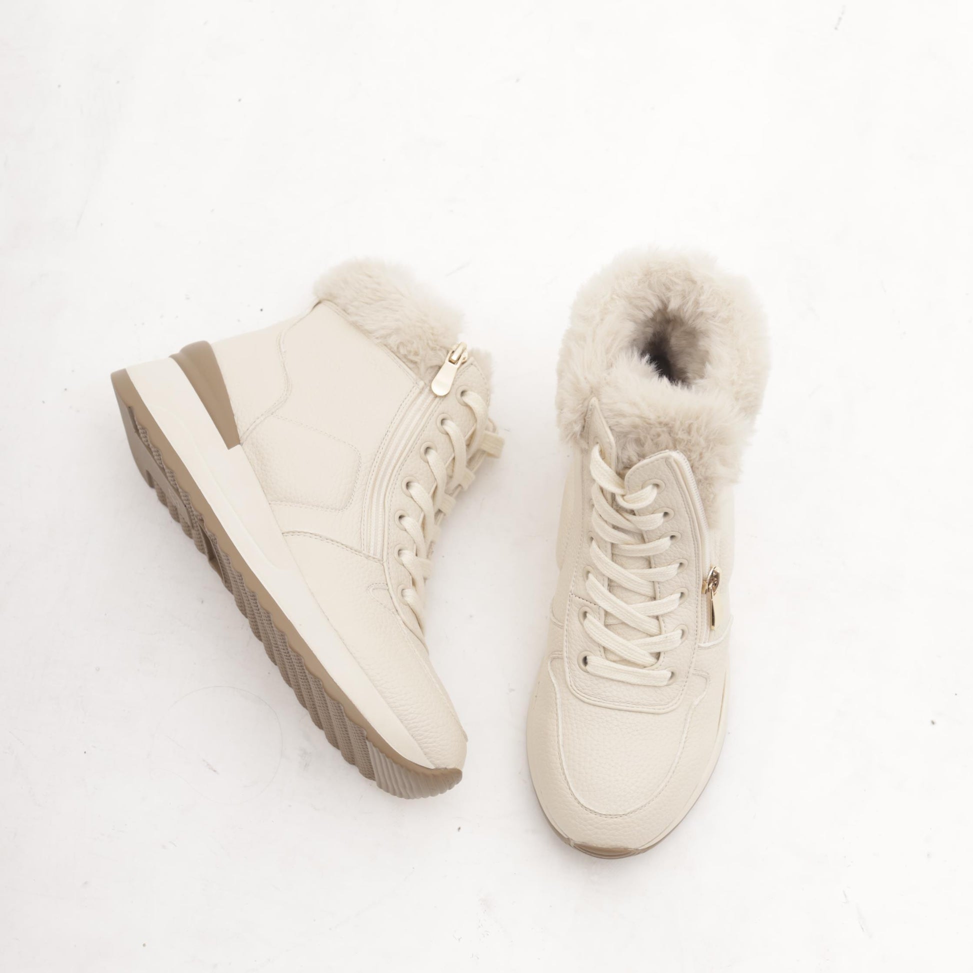 STIVALETTO SNEAKERS ZIP BEIGE 