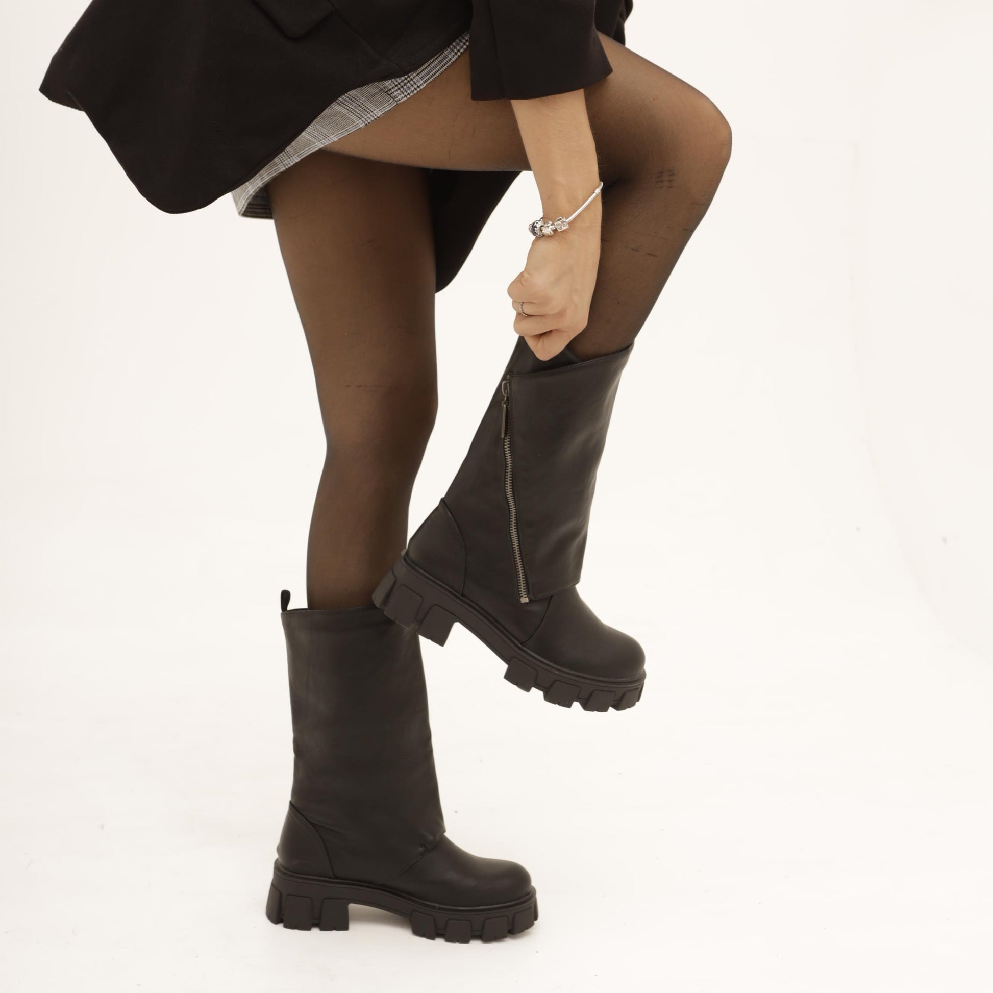 STIVALETTO RIPIEGATO PRD NERO MP753PUNE CHOCOLA