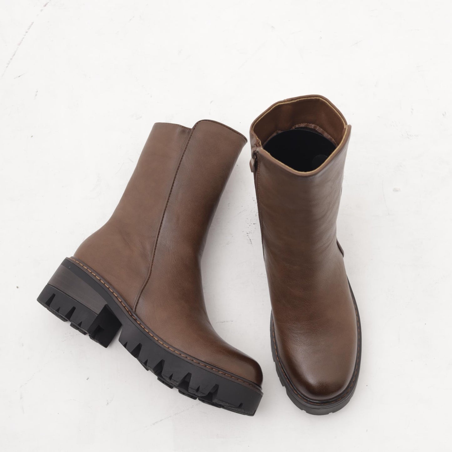 STIVALETTO LISCIO MARRONE 