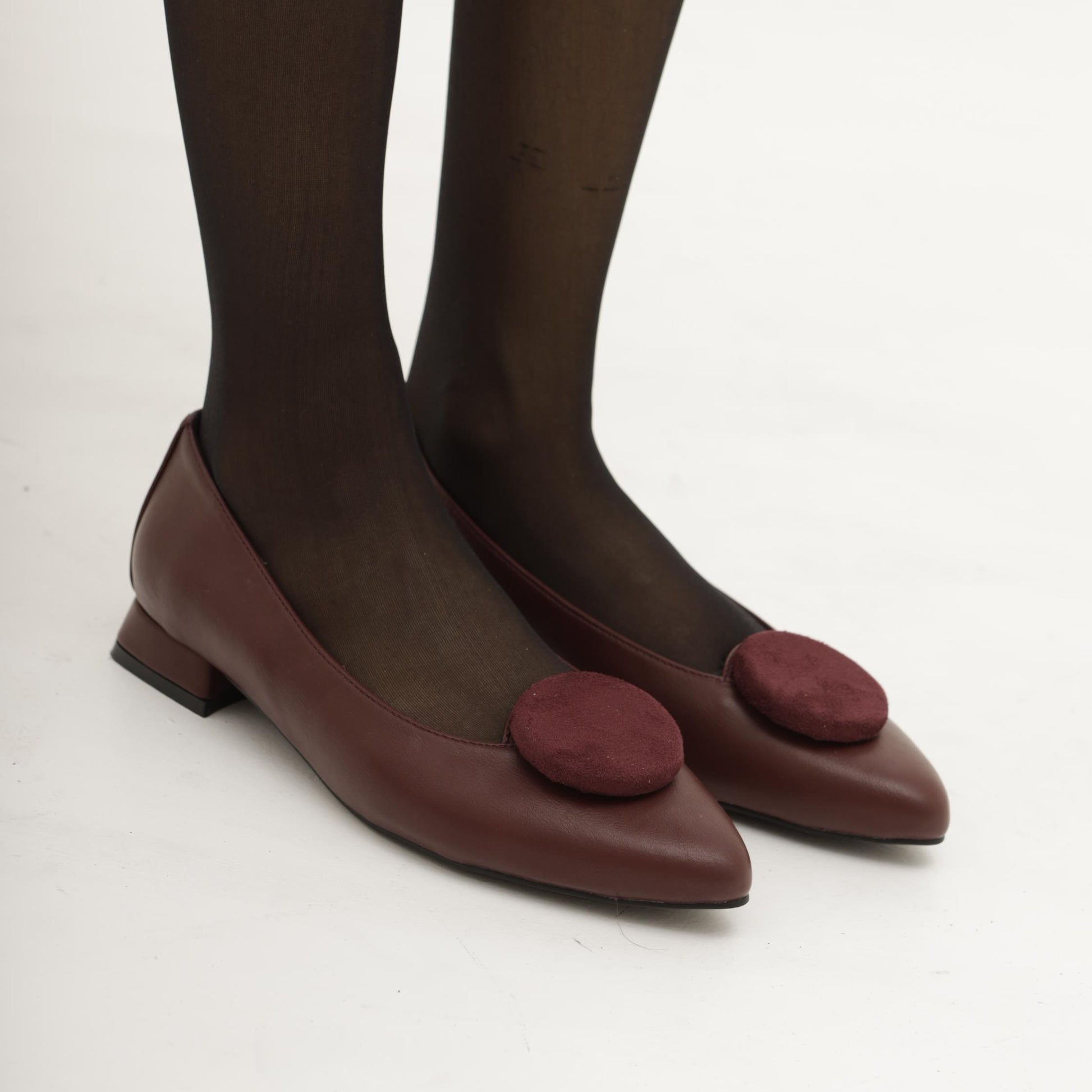 DECOLLETE' FLAT CIRCLE BORDEAUX 