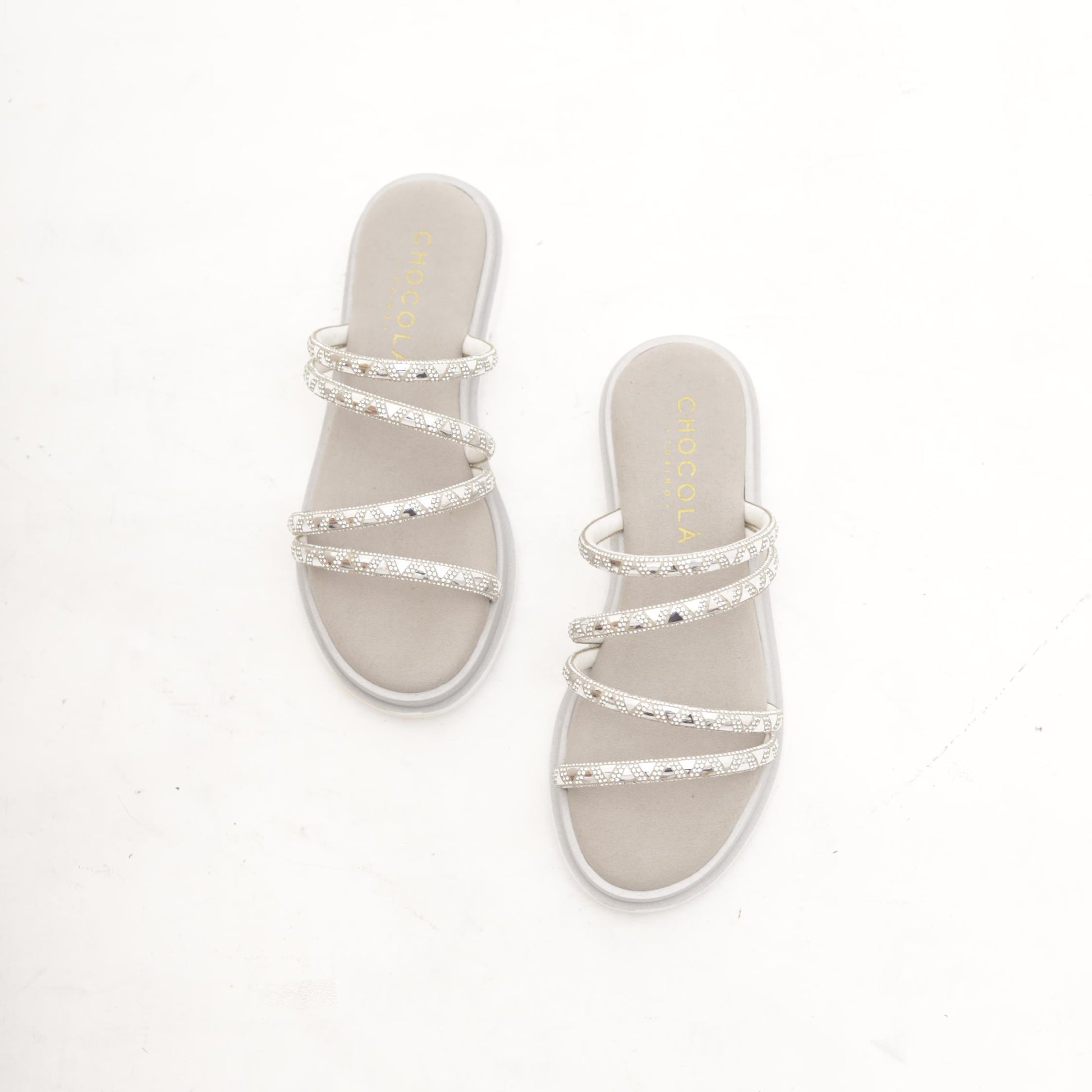 SANDALO FASCETTE TRIANGLE ARGENTO 